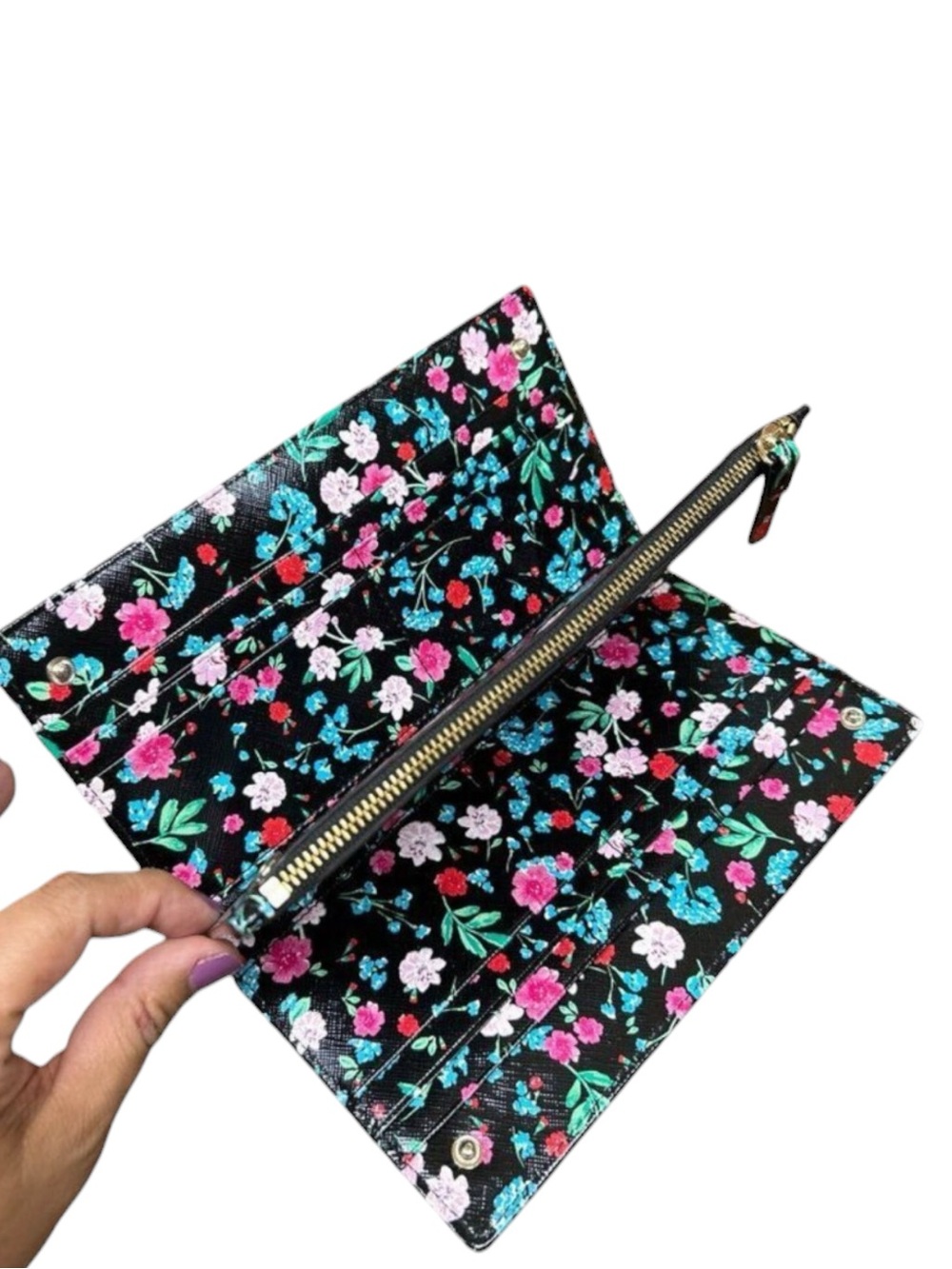 KATE SPADE Gardener Street Greenhouse Floral Shawn Flat Wallet Clutch — PRETTY!! - Picture 2 of 7